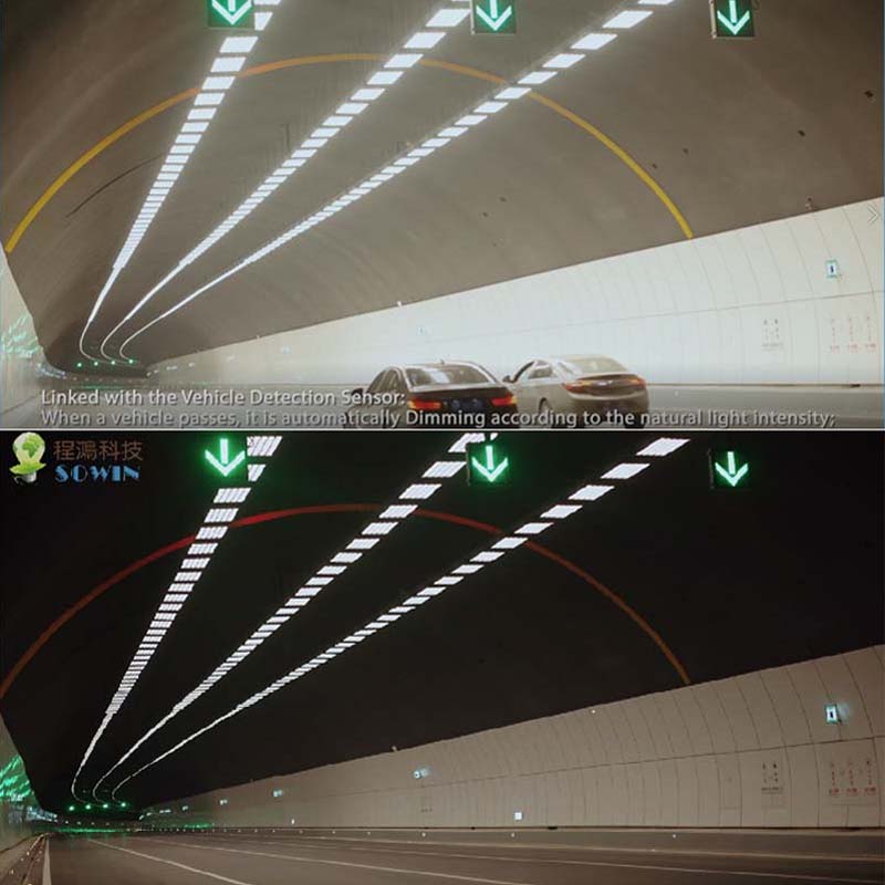 Túnel Preto & Os efeitos de túnel branco são resolvidos pelo sensor de movimento e no dia da luz Sonsor perfeitamente